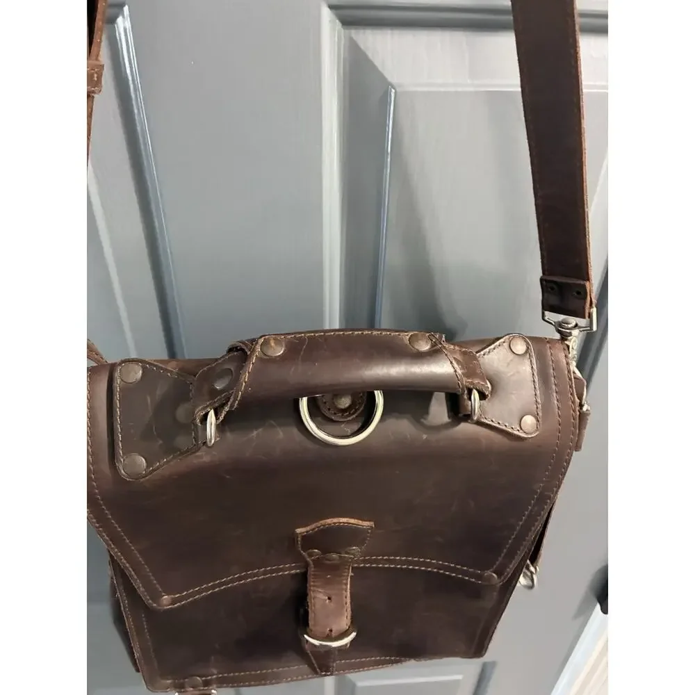 Saddleback Leather Company Coffee Brown Messenger Bag Converitble Backpack
